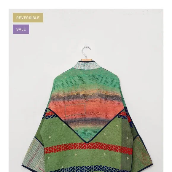 Namai Ladhiya Quilted Patchwork Kantha Jacket - Picture 2 of 10